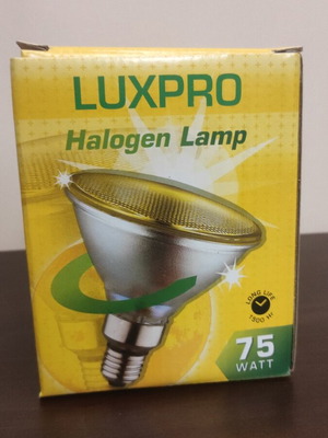 Κίτρινη λάμπα πυρακτώσεως 75W ντουί E27 καινούργια