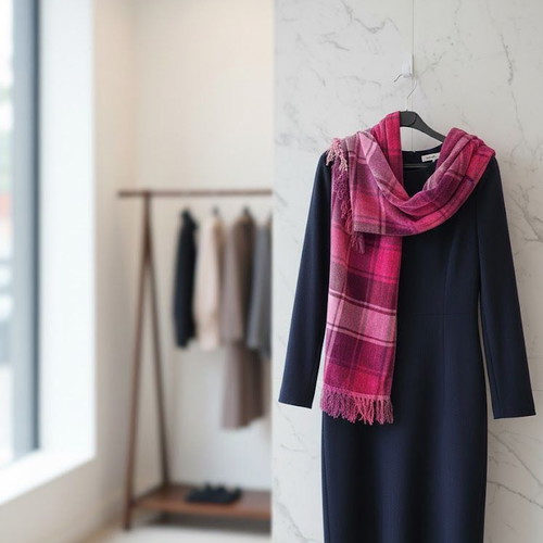 Pagoni velvet pink scarf new length 1.60m