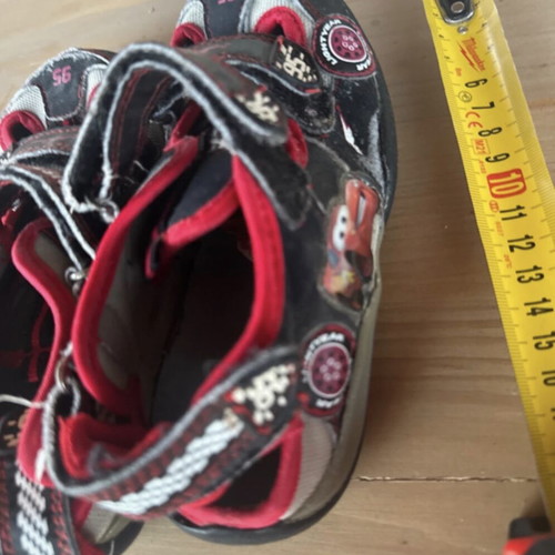 MacQueen sandals size 29 used, black and red