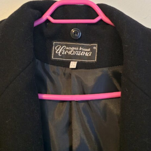 Women's Black Long Coat size 52 like new