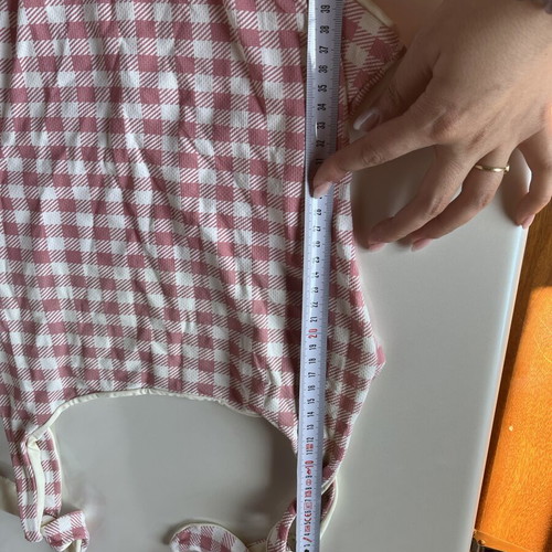 Manebi Gingham Pink and White Swimsuit Size XS Like New