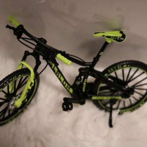 Mini model bicycle new, green with folding mechanism