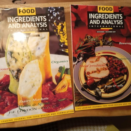 Περιοδικά Food Ingredients and Analysis και International Food Ingredients σαν καινούργια, πακέτο 3 τεμαχίων