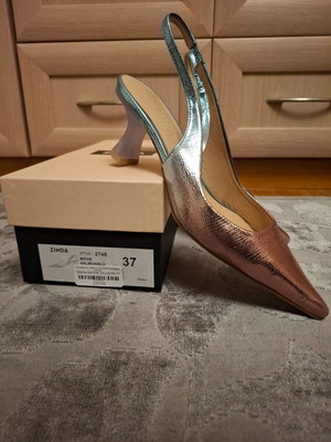 Zinda women's pumps size 37 like new, blue and pink