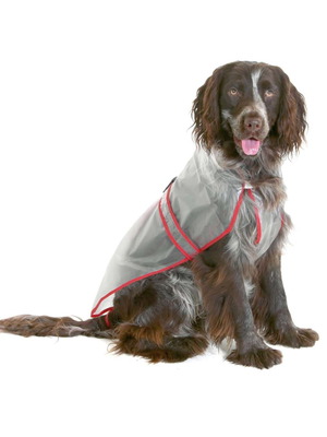 Flamingo dog raincoat red new