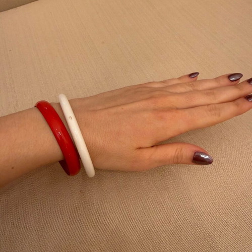 Bracelet set white and red like new, barely worn