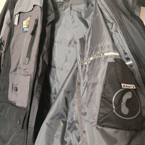 Difi biker jacket gray-black size L-XL like new