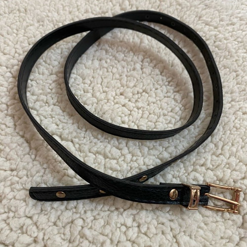 Black and gold belt with studs like new, adjustable, 100 cm