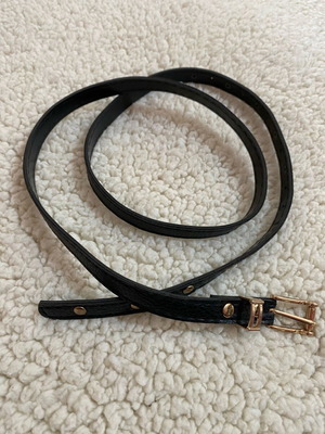 Black and gold belt with studs like new, adjustable, 100 cm