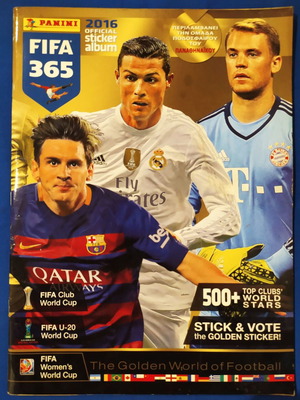 Panini FIFA 365 2016 Official Sticker Album used (Greek edition)