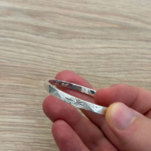 PALM Cuff bracelet, 925 sterling silver, men's handmade
