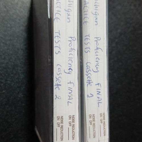Audio cassettes used for Proficiency Michigan ECPE exam practice, pack of 2