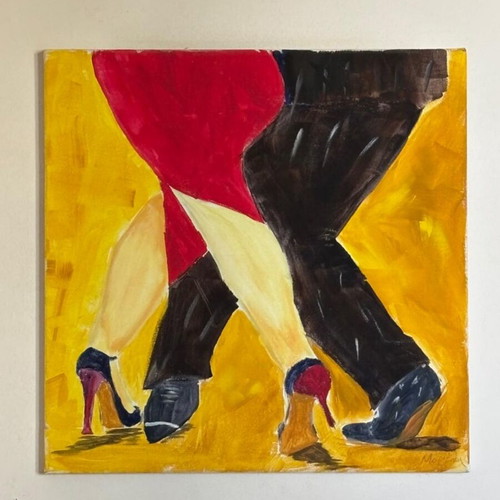 Tango Handmade Acrylic Painting on Canvas 40x40 cm