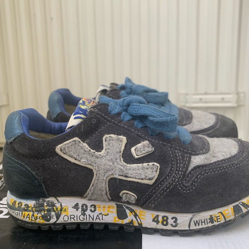 Premiata kids shoes like new, grey and blue casual