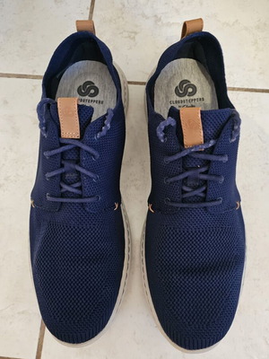 Clarks men's shoes used, size 48, blue casual moccasins