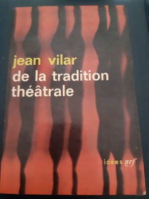 Jean Vilar De La Tradition Theatrale book like new in French