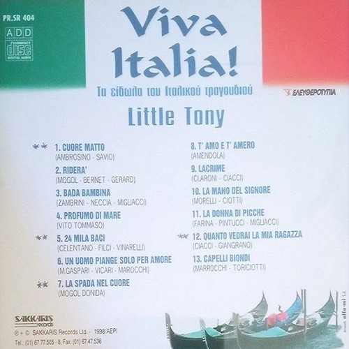 Viva Italia 10 CD used, idols of Italian song
