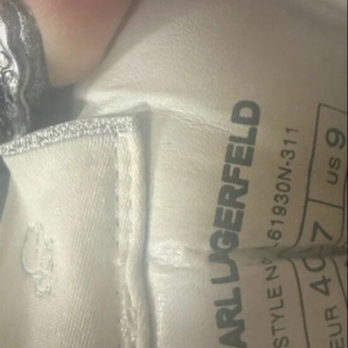 Karl Lagerfeld white athletic shoes like new, size 40