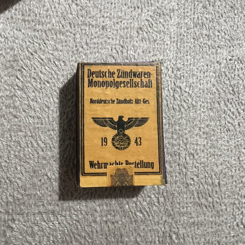 Wooden matches from World War II
