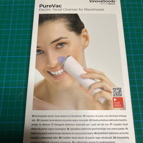 PureVac InnovaGoods electric facial cleanser new for blackheads and pores