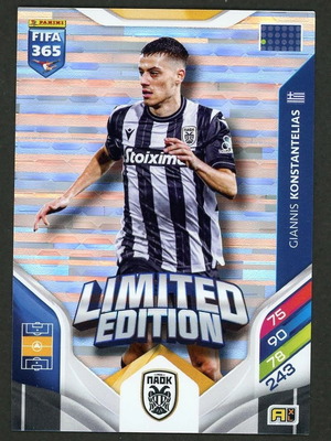 Panini FIFA 365 Adrenalyn XL Limited Edition card Giannis Konstantelias PAOK like new