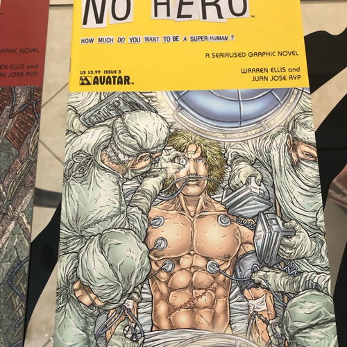 No Hero set of 6 comics 1,3-7 new, Warren Ellis, Juan Jose Ryp