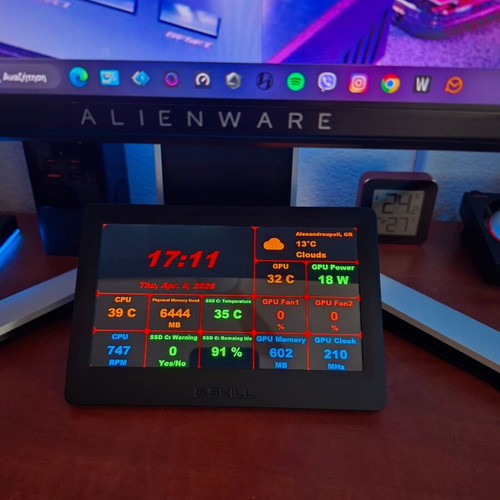 G-Skill WigiDash touchscreen monitor like new
