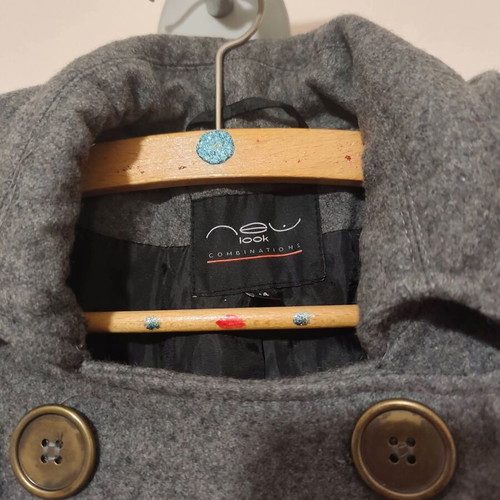 New Look wool coat gray size M/L like new