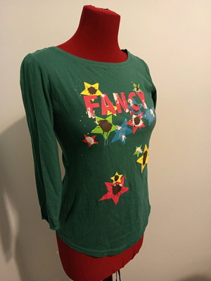 Aggressive T-shirt vintage style like new, green, size M