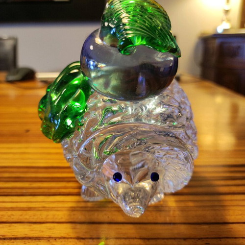 Hedgehog made of blown glass like new, decorative