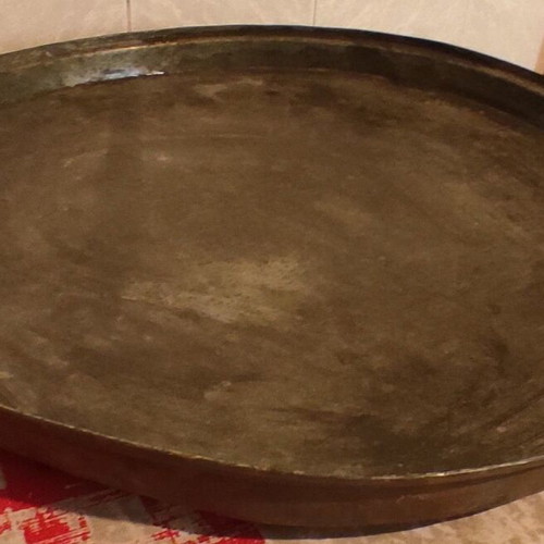 Traditional copper tray used kitchen item