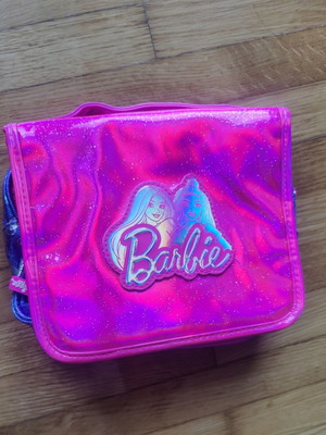 Barbie toiletry bag like new, pink and purple
