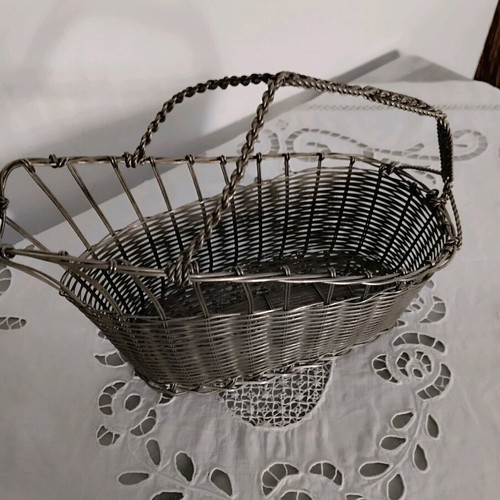 Handmade vintage antique wire basket like new