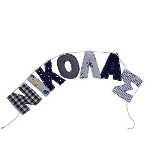 Name Banner for Boy with 7 Letters Handmade