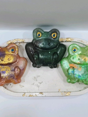 Handmade decorative aromatic frog-shaped soap made to order