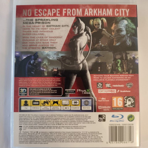 Batman Arkham City PS3 game like new with manual