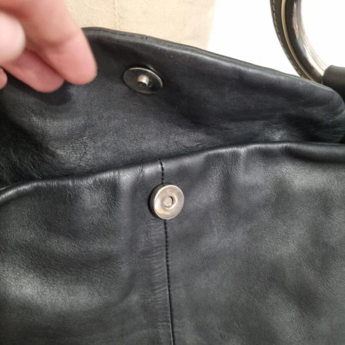 Saint Clair Paris shoulder leather bag used, black