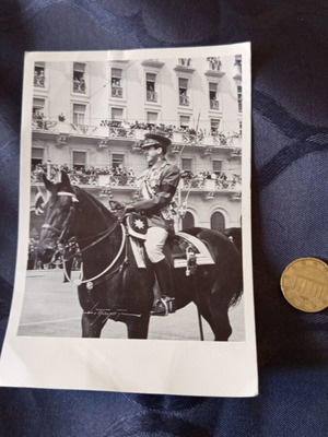 Φωτογραφία βασιλιά Κωνσταντίνου μεταχειρισμένη, παρέλαση 25ης Μαρτίου 1964 με υπογραφή