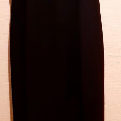 Anna Ryska Glamour Long Evening Dress Large 40 Black cool wool like new