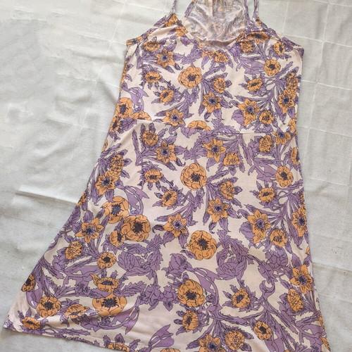 H&M Purple Floral Sleeveless Tank Top Dress, Size XS
