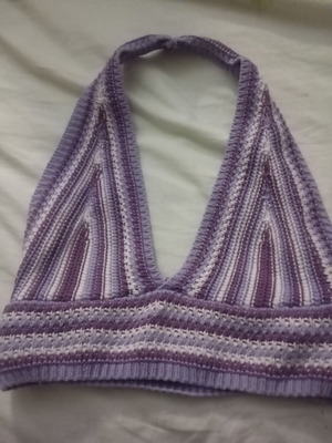 Knitted women's or teen top like new, purple, sizes XS-S