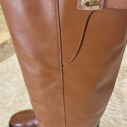 Furla leather women's boots size 41 new, cognac