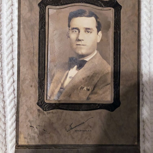 Diptych photo of man used, vintage