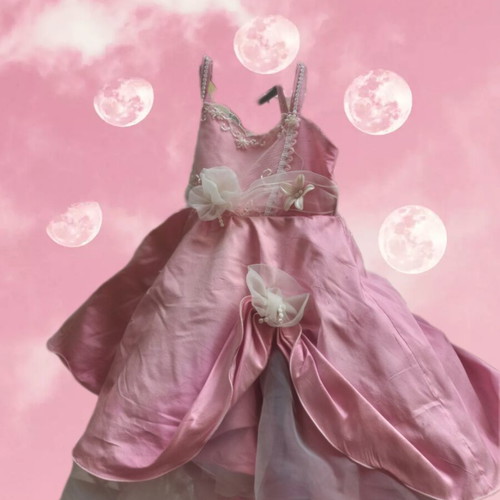 Baptism set satin, organza, pearls, tulle, rhinestones like new