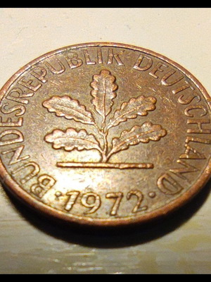 Κέρμα Deutschland One Pfennig 1972 μεταχειρισμένο