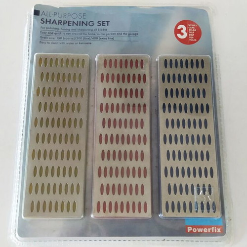 Powerfix all-purpose sharpening set like new, 3 pieces
