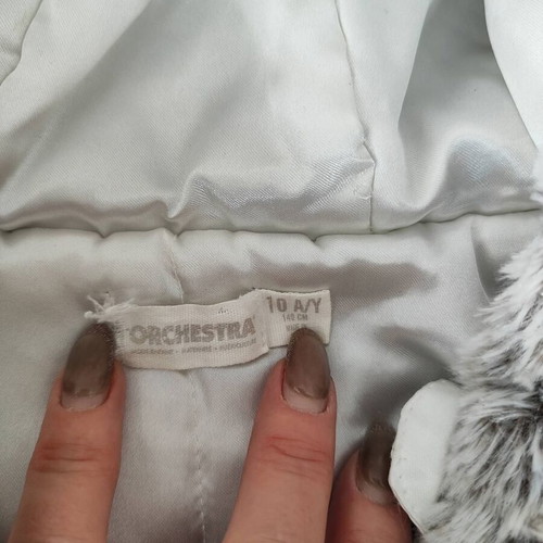Girls' fur vest Orchestra like new, size 10, gray white