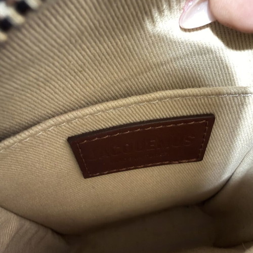 Jacquemus brown crossbody bag with beige strap