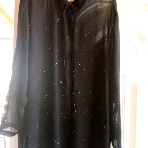 Women's black shirt XL like new with sequins