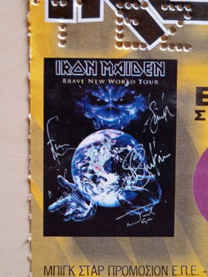Iron Maiden collectible concert ticket 2000 used, gift 2 cassettes